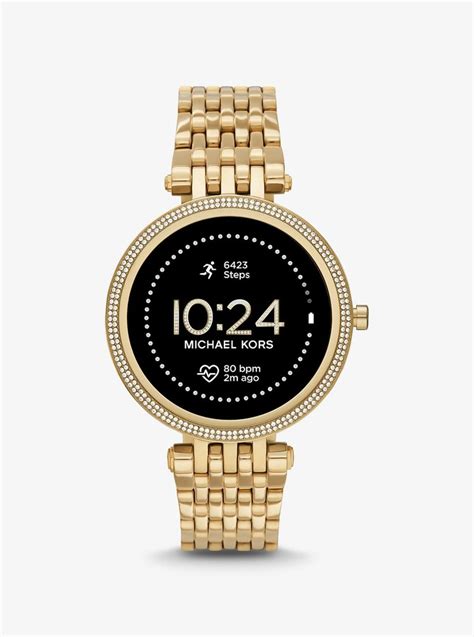 michael kors gen 5e darci pavé gold-tone smartwatch|Gen 5E Darci Pavé Gold.